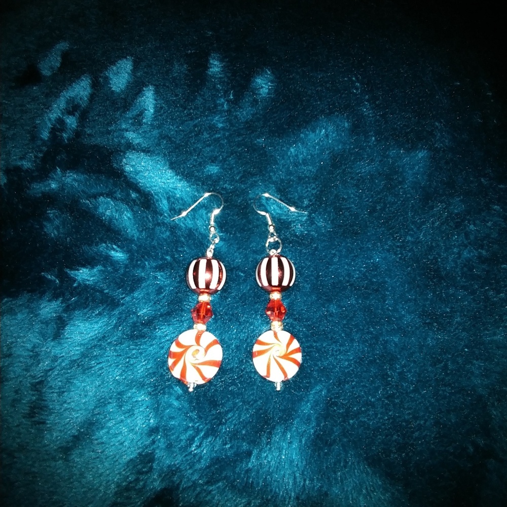 Christmas Peppermint Dangle Earrings